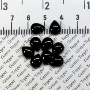 Black Tourmaline 7×9 mm, 7×10 mm, 8×10 mm, 8×12 mm, 9×12 mm Pear Cabochon- AAA Quality For Jewelry Making | Natural genuine stones & crystals in various shapes & sizes. Buy raw cut, tumbled, or polished gemstones for making jewelry or crystal healing energy vibration raising reiki stones. #crystals #gemstones #crystalhealing #crystalsandgemstones #energyhealing #affiliate #ad