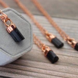 Shop Black Tourmaline Necklaces! Black Tourmaline Necklace // Raw Crystal Pendant // Copper Electroformed Gemstone Jewelry | Natural genuine Black Tourmaline necklaces. Buy crystal jewelry, handmade handcrafted artisan jewelry for women.  Unique handmade gift ideas. #jewelry #beadednecklaces #beadedjewelry #gift #shopping #handmadejewelry #fashion #style #product #necklaces #affiliate #ad