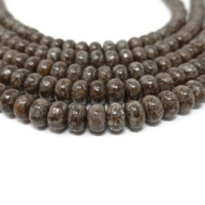 Shop Obsidian Rondelle Beads! Brown Snowflake Obsidian Rondelle Bead – 6mm x 4mm – Full Strand – 96 beads – dark brown and white spotted natural stone abacus | Natural genuine rondelle Obsidian beads for beading and jewelry making.  #jewelry #beads #beadedjewelry #diyjewelry #jewelrymaking #beadstore #beading #affiliate #ad