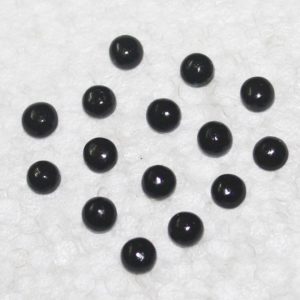 Shop Black Tourmaline Cabochons! Natural Black Tourmaline Gemstone, AAA Quality Cabochon Gemstone Size 5×5 mm Round & 0.50 ct Weight Per Piece Black Gemstone Loose Gemstones | Natural genuine stones & crystals in various shapes & sizes. Buy raw cut, tumbled, or polished gemstones for making jewelry or crystal healing energy vibration raising reiki stones. #crystals #gemstones #crystalhealing #crystalsandgemstones #energyhealing #affiliate #ad
