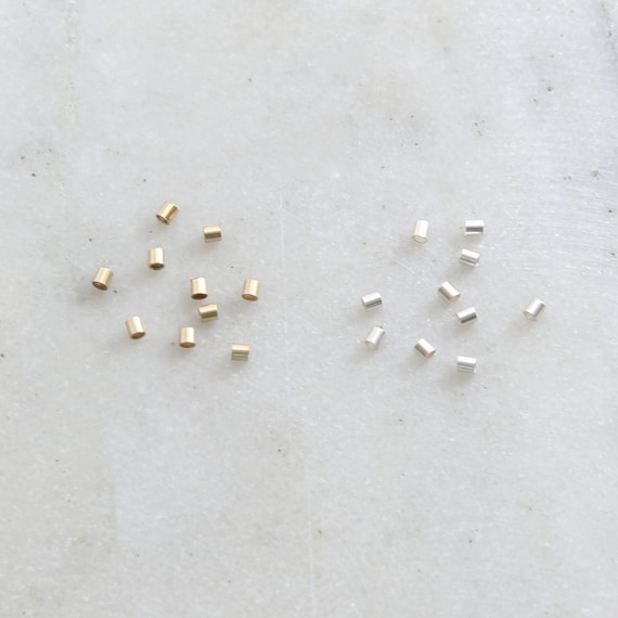 10 Pieces Crimp Bead Tube 2mm X 2mm 925 Sterling Silver Or 14k Gold Filled  Stringing Bead Supplies
