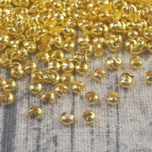 Shop Crimp Beads! 100/300Pieces Gold Crimp Beads Covers,Crimp Covers metal Gold Filled 5mm – Conceal Crimp Ends ,Jewelry Findings | Shop jewelry making and beading supplies, tools & findings for DIY jewelry making and crafts. #jewelrymaking #diyjewelry #jewelrycrafts #jewelrysupplies #beading #affiliate #ad