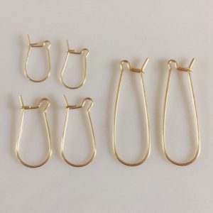 Shop Ear Wires & Posts for Making Earrings! 14K Gold Filled Kidney Earrings, Gold Filled Kidney Ear Wires for Jewelry Making, Earring Wires, Earring Component, Gold Filled Earring | Shop jewelry making and beading supplies, tools & findings for DIY jewelry making and crafts. #jewelrymaking #diyjewelry #jewelrycrafts #jewelrysupplies #beading #affiliate #ad