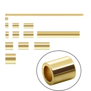 14K Gold Filled Straight Cut Tube Bead, Crimp Bead, Spacer Bead, Gold Filled Tube Bead, Gold Filled Jewelry Making | Shop jewelry making and beading supplies, tools & findings for DIY jewelry making and crafts. #jewelrymaking #diyjewelry #jewelrycrafts #jewelrysupplies #beading #affiliate #ad