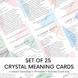 Shop Printable Crystal Cards, Pages, & Posters! 50 PRINTABLE CRYSTAL Cards, PDF Download, Crystal Meanings, Printable Crystal Cards, Crystal Meaning Cards, Crystal Cards Home or Business | Shop jewelry making and beading supplies, tools & findings for DIY jewelry making and crafts. #jewelrymaking #diyjewelry #jewelrycrafts #jewelrysupplies #beading #affiliate #ad