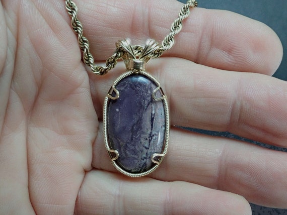 30094 Sugilite Pendant  Wire Wrapped Sugilite Pendant Hand Made Wire Wrapped Purple Sugilite Pendant  Wire Wrapped Jewelry From Thegemdealer
