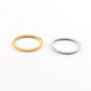 Shop Jewelry Connectors! 4 Pieces Thick Textured Crimped Hammered Oval Pewter Metal Open Circle Connector Ring Charms Gold Or Silver | Shop jewelry making and beading supplies, tools & findings for DIY jewelry making and crafts. #jewelrymaking #diyjewelry #jewelrycrafts #jewelrysupplies #beading #affiliate #ad