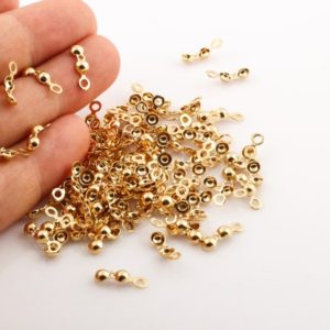 50 Pcs 24k Gold Plated Crimp Beads, Crimp, 13x4mm, Ball Chain Clasp, Crimps-GLD-115 | Shop jewelry making and beading supplies, tools & findings for DIY jewelry making and crafts. #jewelrymaking #diyjewelry #jewelrycrafts #jewelrysupplies #beading #affiliate #ad