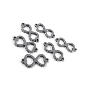 Shop Jewelry Connectors! 6 Stainless Steel Infinity Connectors 20 X 9mm | Shop jewelry making and beading supplies, tools & findings for DIY jewelry making and crafts. #jewelrymaking #diyjewelry #jewelrycrafts #jewelrysupplies #beading #affiliate #ad