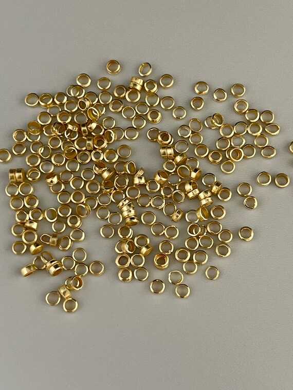 Gold & Silver Plated Crimp Beads: Jewelry Making Spacers (700-1000 Pcs)