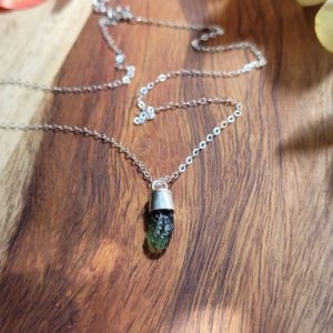 Shop Moldavite Pendants! Authentic moldavite pendant necklace. Tektite necklace. Sterling silver moldavite necklace | Natural genuine Moldavite pendants. Buy crystal jewelry, handmade handcrafted artisan jewelry for women.  Unique handmade gift ideas. #jewelry #beadedpendants #beadedjewelry #gift #shopping #handmadejewelry #fashion #style #product #pendants #affiliate #ad
