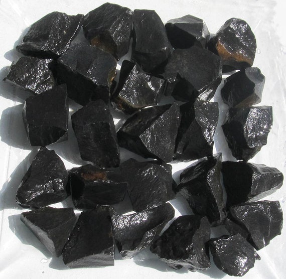 Schwarzer Onyx Aus Brasilien, Stücke 30-60 Mm, Rohsteine Minerale