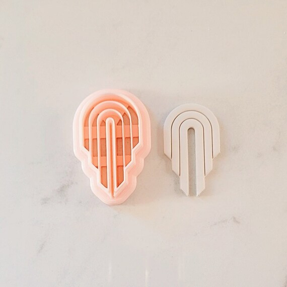 Polymer Clay Cutters Boho Tri-tiered Rainbow Arch | Www.clayblossoms.art