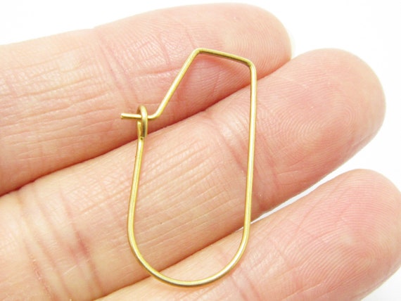 Brss Earring Wires, Irregular Earring Hoops, Wine Glass Charm Hoops, 29x16mm, Earrings Making,jewelry Supplies -r1121
