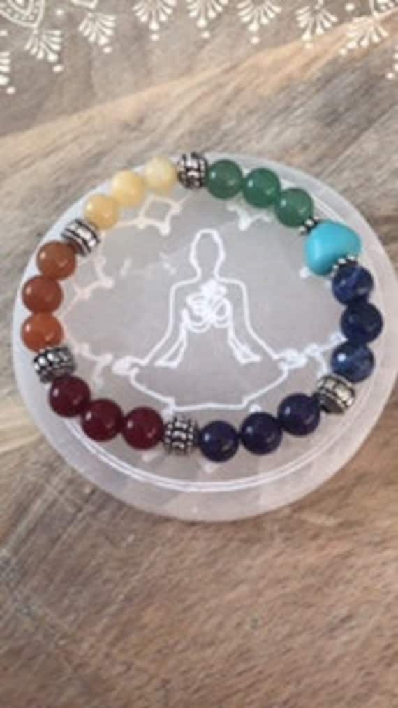 Chakra Bracelet, Wrist Mala, Chakra Jewelry, Yoga Jewelry, Spiritual Jewelry