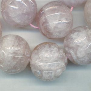 Shop Morganite Bead Shapes! HAND CARVED MORGANITE – Direct From China–18mm Swirl Design or Chinese Good Luck Symbol | Natural genuine other-shape Morganite beads for beading and jewelry making.  #jewelry #beads #beadedjewelry #diyjewelry #jewelrymaking #beadstore #beading #affiliate #ad