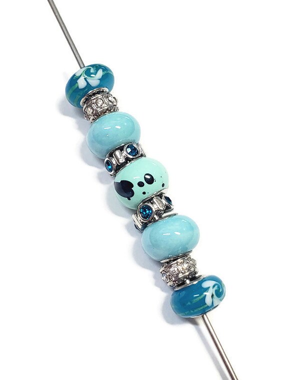 Assorted Large Hole European Style Bead Set