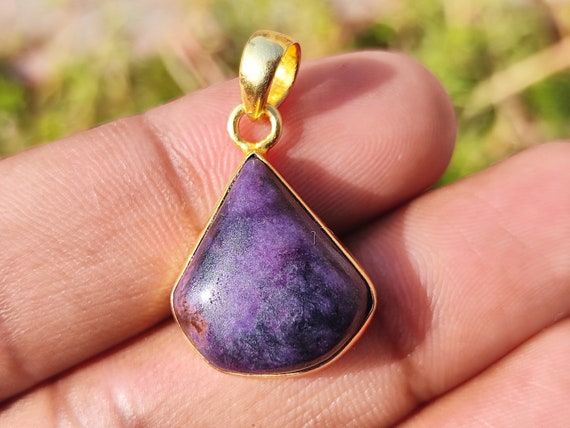 Rare Sugilite Pendant - Gold Plated 925 Sterling Silver Pendant - Handmade Jewelry - Healing Crystal - Sugilite South Africa, Wessels Mine's