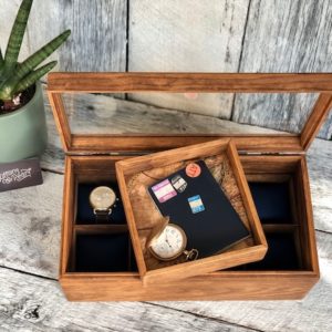Shop Men's Jewelry Boxes! Watch Box / 8 Compartments / Valet Tray / Mens / Watch Organizer / Large Watch Box / Watch Storage / Men’s Jewelry Box / Mens Gift | Shop jewelry making and beading supplies, tools & findings for DIY jewelry making and crafts. #jewelrymaking #diyjewelry #jewelrycrafts #jewelrysupplies #beading #affiliate #ad