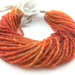 Shop Carnelian Rondelle Beads! 1-5 Strand Natural Carnelian Shaded Rondelle Faceted 4-4.5mm Gemstone Loose Beads 13"inch, Orange Carnelian Beads, Carnelian Rondelle Beads | Natural genuine rondelle Carnelian beads for beading and jewelry making.  #jewelry #beads #beadedjewelry #diyjewelry #jewelrymaking #beadstore #beading #affiliate #ad