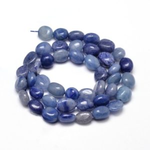 Shop Dumortierite Chip & Nugget Beads! 1 Strand Natural Dumortierite Nugget Gemstone Beads – 5mm x 6mm – Blue – P00686 | Natural genuine chip Dumortierite beads for beading and jewelry making.  #jewelry #beads #beadedjewelry #diyjewelry #jewelrymaking #beadstore #beading #affiliate #ad