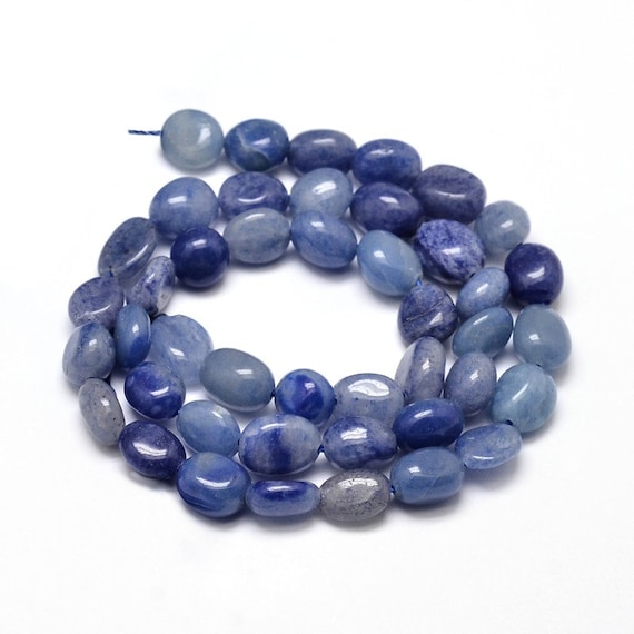 1 Strand Natural Dumortierite Nugget Gemstone Beads - 5mm X 6mm - Blue - P00686