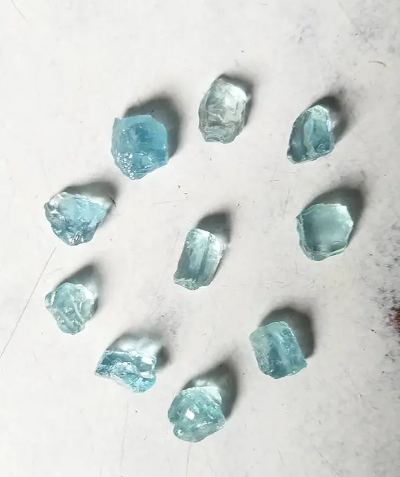100% Natural Ocean Blue Aquamarine Raw Rough Loose Gemstone Aquamarine Rough Loose Gemstone For Ring Earring Pendant Reiki & Chakra