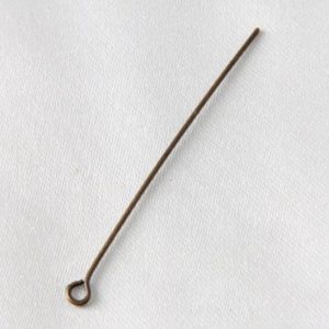 Shop Head Pins & Eye Pins! 100 pcs – 1 3/4 Inch Antique Bronze Eye Pins 21 Gauge | Shop jewelry making and beading supplies, tools & findings for DIY jewelry making and crafts. #jewelrymaking #diyjewelry #jewelrycrafts #jewelrysupplies #beading #affiliate #ad