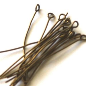 Shop Head Pins & Eye Pins! 100 pcs of Antiqued Brass Eye Pin – 2 inch long – 22 gauge | Shop jewelry making and beading supplies, tools & findings for DIY jewelry making and crafts. #jewelrymaking #diyjewelry #jewelrycrafts #jewelrysupplies #beading #affiliate #ad