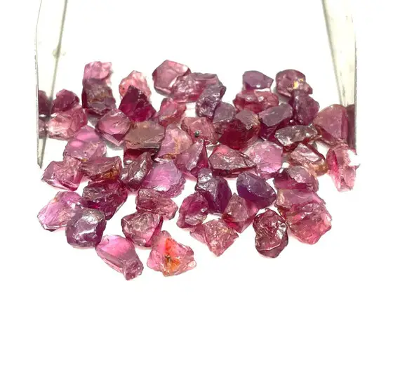 10pcs~natural Rhodolite Pink Garnet Raw Rough Gemstone, Size 5-10mm Use For Jewelry Setting,healing Decorgarnet Raw Rough January Birthstone