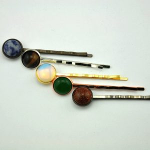Shop Gemstone Hair Clips, Pins & Crystal Combs! 12mm Gemstone Hair Pin,Bobby Pins Hair Clips Blanks with bezel tray,12mm Gemstone Stone Accessories, Women, Gemstone Hair Accessories-G1867 | Natural genuine Gemstone jewelry. Buy crystal jewelry, handmade handcrafted artisan jewelry for women.  Unique handmade gift ideas. #jewelry #beadedjewelry #beadedjewelry #gift #shopping #handmadejewelry #fashion #style #product #jewelry #affiliate #ad