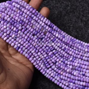 Shop Charoite Rondelle Beads! 13'' Strand Light Purple Charoite Color Faceted Rondelle Beads, shaded Lavender Purple Opal Faceted Beads,Opal Beads For Jewelry Making SALE | Natural genuine rondelle Charoite beads for beading and jewelry making.  #jewelry #beads #beadedjewelry #diyjewelry #jewelrymaking #beadstore #beading #affiliate #ad