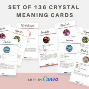 Shop Printable Crystal Cards, Pages, & Posters! 136 Editable Crystal Cards, Crystal Meaning Cards, Crystal Printable Cards, Crystal Inserts, Crystal Cards Printable | Shop jewelry making and beading supplies, tools & findings for DIY jewelry making and crafts. #jewelrymaking #diyjewelry #jewelrycrafts #jewelrysupplies #beading #affiliate #ad