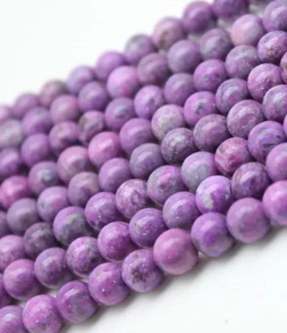 15 Inch Full Strand Natural Sugilite Gemstone Beads, Round Natural Beads,sugilite Beads,stone Beads Yb133