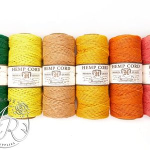Shop Hemp Twine! 1mm Solid Polished Hemp Twine Hemptique Cord – Macrame String Artisan Thread 20lbs – 205ft Spool – Choose Your Color Green Yellows Orange | Shop jewelry making and beading supplies, tools & findings for DIY jewelry making and crafts. #jewelrymaking #diyjewelry #jewelrycrafts #jewelrysupplies #beading #affiliate #ad