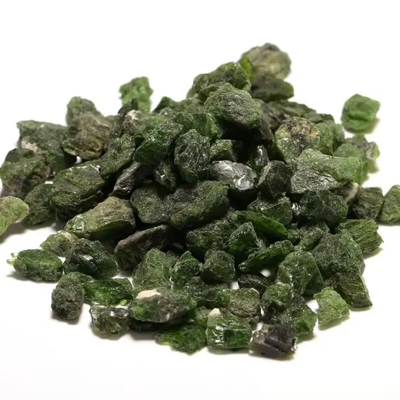 1pc Natural Diopside Raw Material, Raw Material Of Diopside, Green Crystal Gemstone Handmade Jewelry