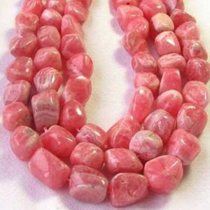 Shop Rhodochrosite Chip & Nugget Beads! 2 Magnificent Pink Rhodochrosite Nuggets Beads | Natural genuine chip Rhodochrosite beads for beading and jewelry making.  #jewelry #beads #beadedjewelry #diyjewelry #jewelrymaking #beadstore #beading #affiliate #ad