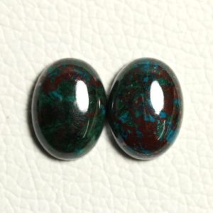 Shop Chrysocolla Cabochons! 2 Pieces Natural Chrysocolla Cabochon 12x16mm Oval Shape Rare Chrysocolla Gemstone Cabs Smooth Gems Loose Stones C-20184 | Natural genuine stones & crystals in various shapes & sizes. Buy raw cut, tumbled, or polished gemstones for making jewelry or crystal healing energy vibration raising reiki stones. #crystals #gemstones #crystalhealing #crystalsandgemstones #energyhealing #affiliate #ad