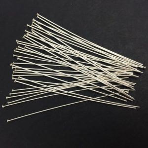 Shop Head Pins & Eye Pins! 20 Sterling silver Head Pins 25mm 38mm 50mm Flat End Pins | Shop jewelry making and beading supplies, tools & findings for DIY jewelry making and crafts. #jewelrymaking #diyjewelry #jewelrycrafts #jewelrysupplies #beading #affiliate #ad