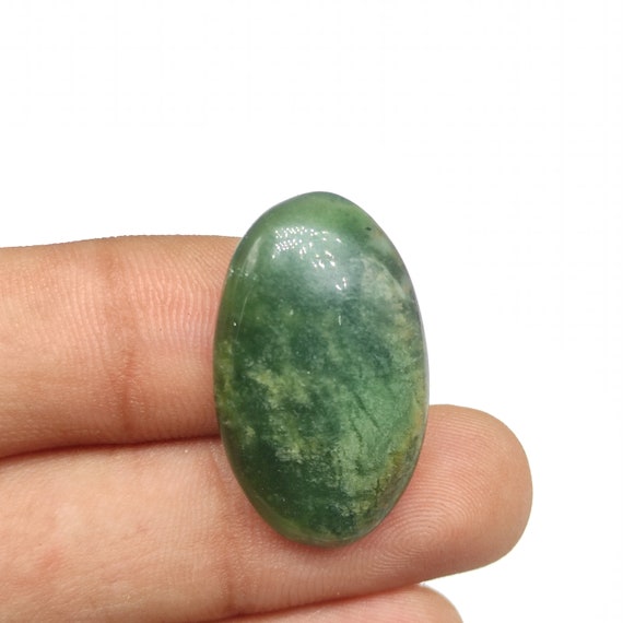 20ct Natural Green Serpentine Cabochon Designer Serpentine Translucent Loose Stone Smooth Polished Gemstone For Jewelry Wire Wrapping M5456