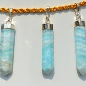 Shop Blue Calcite Jewelry! 25.2 Grams Beautiful Calcite Pendants Sterling with Silver 925 ( 4 Pieces ) | Natural genuine Blue Calcite jewelry. Buy crystal jewelry, handmade handcrafted artisan jewelry for women.  Unique handmade gift ideas. #jewelry #beadedjewelry #beadedjewelry #gift #shopping #handmadejewelry #fashion #style #product #jewelry #affiliate #ad