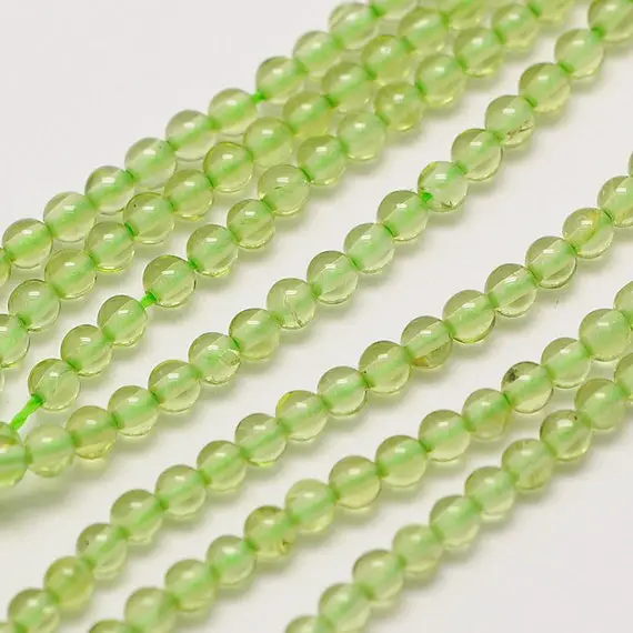 2mm Natural Green  Peridot Round Beads Bead Diy Jewelry Making Bracelet Usa Shipping Boho Beads Necklace Beads Bracelet