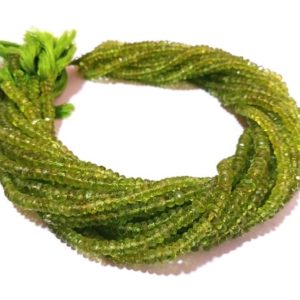 Shop Peridot Rondelle Beads! 3-5 Strand Natural Peridot Rondelle Faceted 3-4mm/4-4.5mm/4.5-5mm Gemstone Loose Beads 13"inch, Green Peridot Beads, Peridot Rondelle Beads | Natural genuine rondelle Peridot beads for beading and jewelry making.  #jewelry #beads #beadedjewelry #diyjewelry #jewelrymaking #beadstore #beading #affiliate #ad
