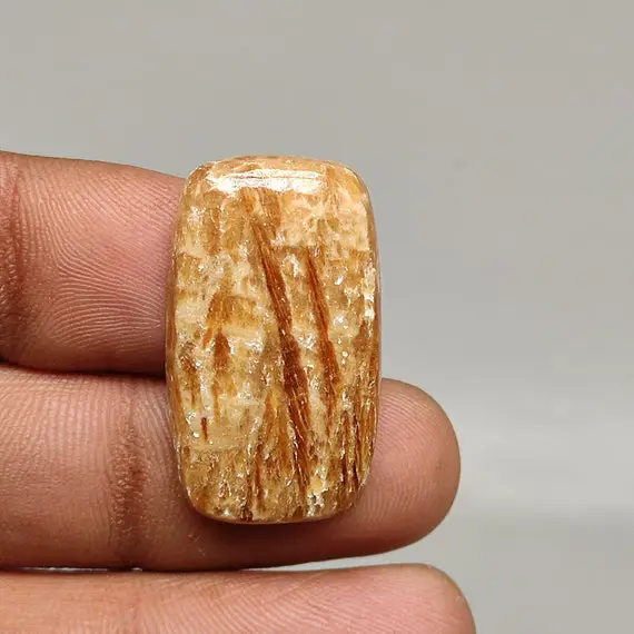 30ct Natural Brown Color Aragonite Cabochon Cushion Shape Candy Aragonite Handicraft Item Hand Polish Gemstone For Pendant Jewelry G6191