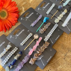 Shop Gemstone Hair Clips, Pins & Crystal Combs! 5 styles, Crystal Hair Accessories, Hair Jewelry, Hair Clips, Glam Barrettes, Hair Pin Set, Boho Bobby Pins, Hair Clips, Hippie, Handmade | Natural genuine Gemstone jewelry. Buy crystal jewelry, handmade handcrafted artisan jewelry for women.  Unique handmade gift ideas. #jewelry #beadedjewelry #beadedjewelry #gift #shopping #handmadejewelry #fashion #style #product #jewelry #affiliate #ad