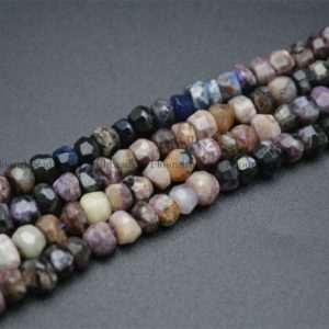 Shop Charoite Beads! 5x7mm Faceted Natural Charoite Rondelle Stone Beads | Natural genuine beads Charoite beads for beading and jewelry making.  #jewelry #beads #beadedjewelry #diyjewelry #jewelrymaking #beadstore #beading #affiliate #ad