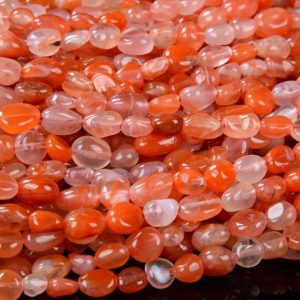 Shop Carnelian Chip & Nugget Beads! Natural Red Carnelian Agate Gemstone Pebble Nugget Loose Beads (D186) | Natural genuine chip Carnelian beads for beading and jewelry making.  #jewelry #beads #beadedjewelry #diyjewelry #jewelrymaking #beadstore #beading #affiliate #ad