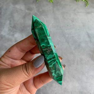 Shop Malachite Points & Wands! 66g Malachite Double Terminated Cut Wand, High Quality, Milpillas Mexico, Evil Eye, Stone of Protection | Natural genuine stones & crystals in various shapes & sizes. Buy raw cut, tumbled, or polished gemstones for making jewelry or crystal healing energy vibration raising reiki stones. #crystals #gemstones #crystalhealing #crystalsandgemstones #energyhealing #affiliate #ad