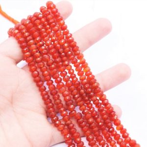 Shop Carnelian Rondelle Beads! 6MM Carnelian faceted rondelle beads Carnelian rondelle beads Natural Carnelian beads strand Dark Carnelian beads for jewelry supplies | Natural genuine rondelle Carnelian beads for beading and jewelry making.  #jewelry #beads #beadedjewelry #diyjewelry #jewelrymaking #beadstore #beading #affiliate #ad