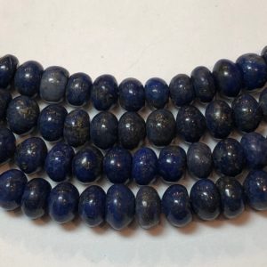 Shop Dumortierite Rondelle Beads! 6mm Rondelle Lapis Lazuli Gemstone Beads. Full 15" strand of High Quality A/AA grade beads, about 92 per strand.  Medium blue Lapis. | Natural genuine rondelle Dumortierite beads for beading and jewelry making.  #jewelry #beads #beadedjewelry #diyjewelry #jewelrymaking #beadstore #beading #affiliate #ad